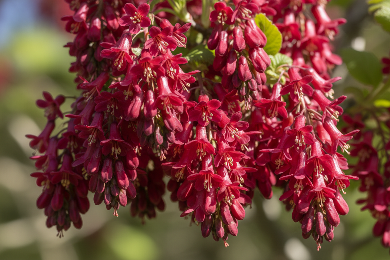 Blutjohannisbeere 'King Edward VII' - Blütendetail